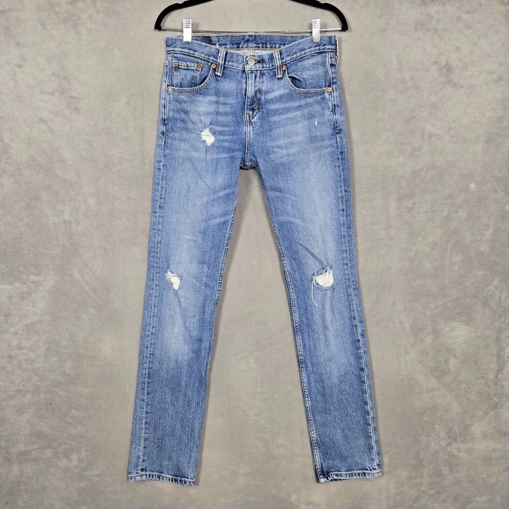 Levi's 511 Slim Fit Distressed Jeans Mens 29x32 stretch denim